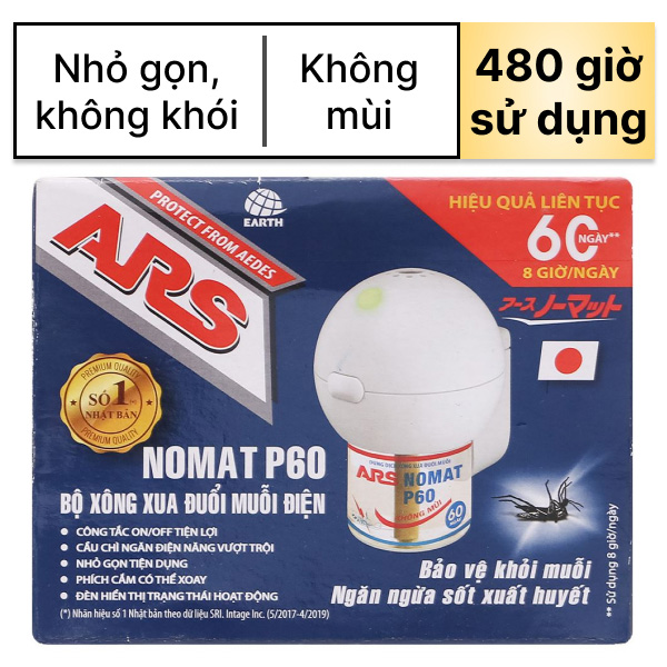 Bộ xông đuổi muỗi ARS Nomat 45ml