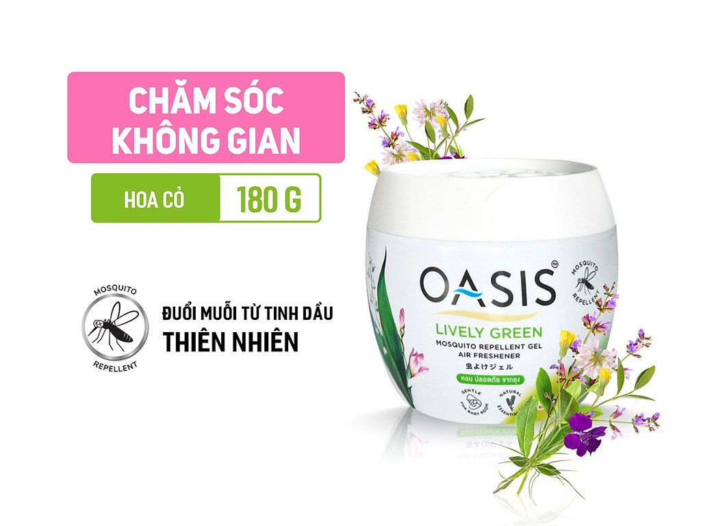 Sáp thơm đuổi muỗi Oasis Lively Green 180g 2