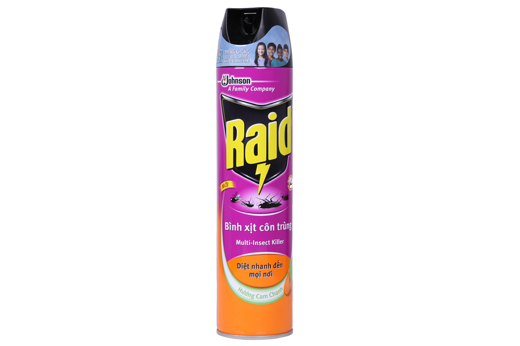 Bình xịt côn trùng Raid hương Cam Chanh 600ml