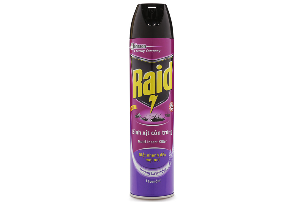 Bình xịt côn trùng Raid hương Lavender 600ml