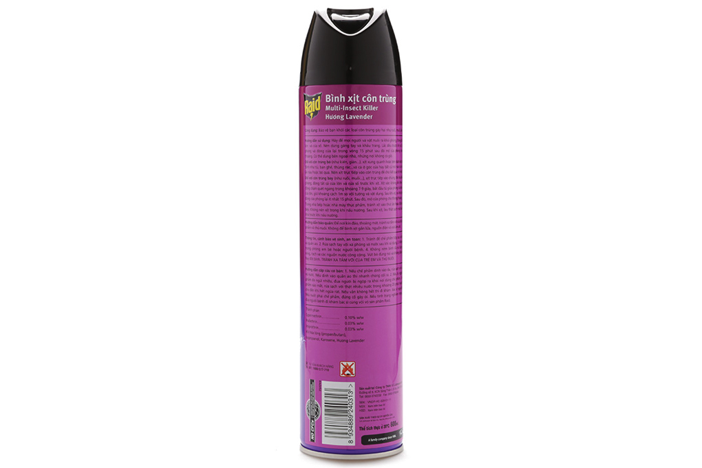 Bình xịt côn trùng Raid hương Lavender 600ml