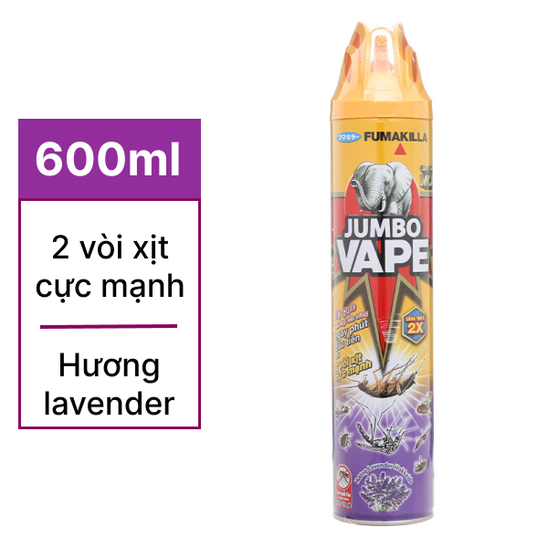 Xịt côn trùng Jumbo lavender 600ml