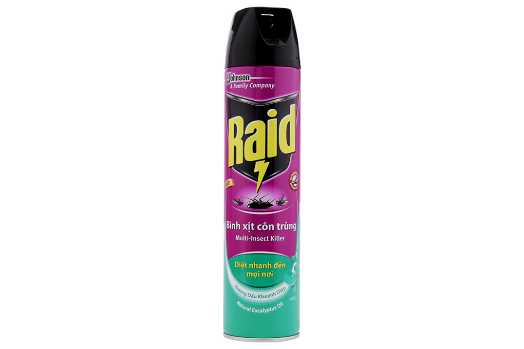 Bình xịt côn trùng Raid hương Dầu Khuynh Diệp 600ml