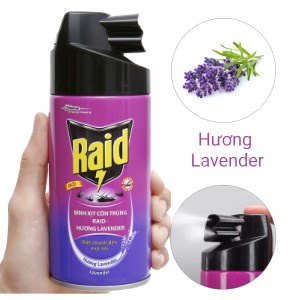 Bình xịt côn trùng Raid hương lavender 300ml