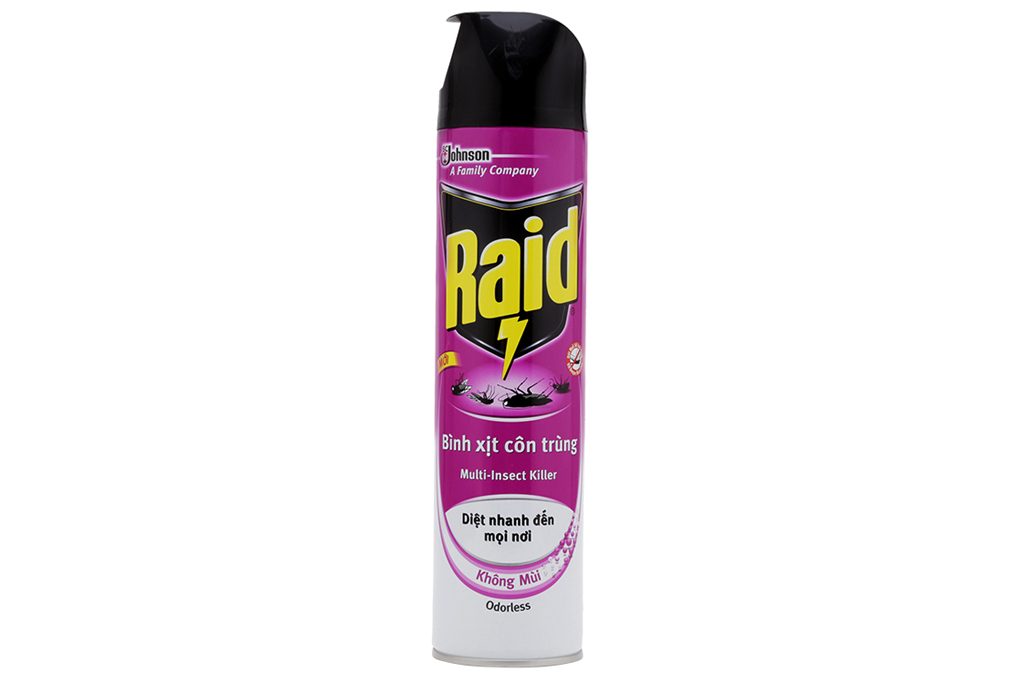Bình xịt côn trùng Raid không mùi 600ml