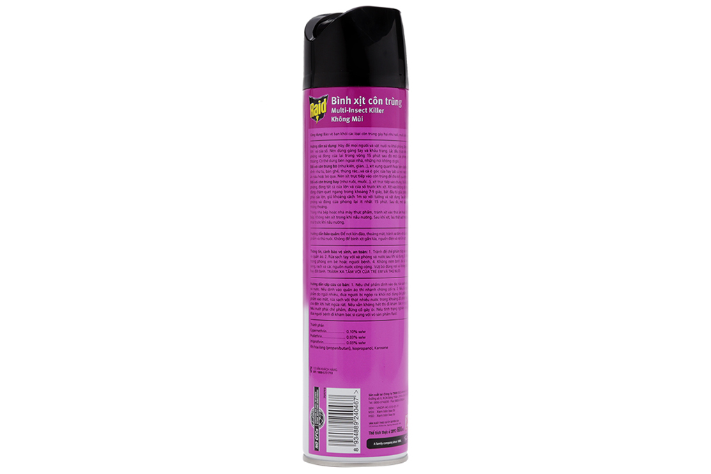 Bình xịt côn trùng Raid không mùi 600ml
