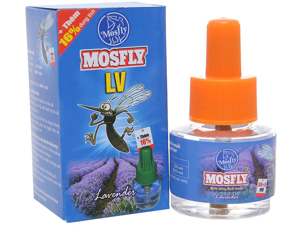 Chất xông đuổi muỗi Mosfly LV hương lavender 30ml 5
