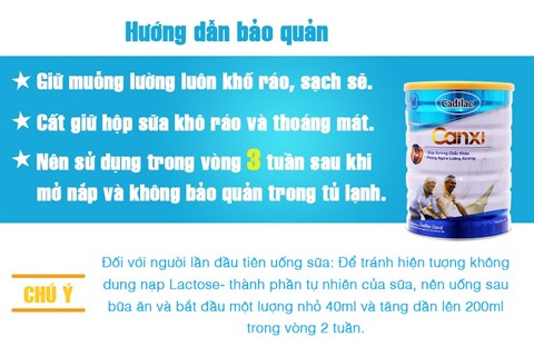 Sữa bột Cadilac Canxi 900g