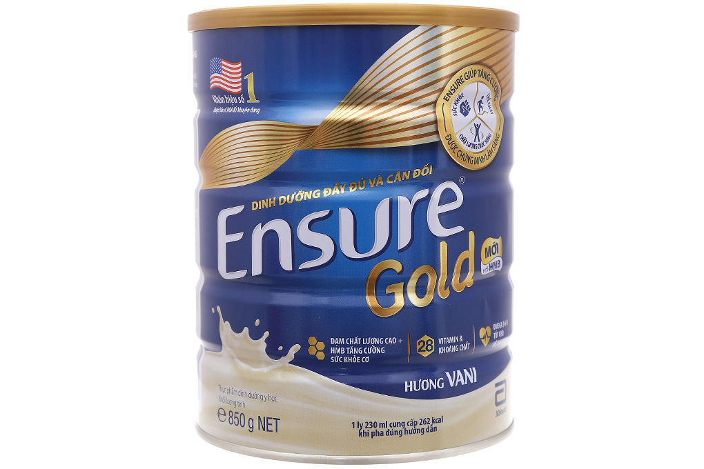 Sữa bột Ensure Gold Vanilla lon 850g