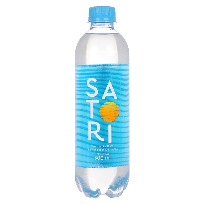 Thùng 24 chai nước tinh khiết Satori 500 ml
