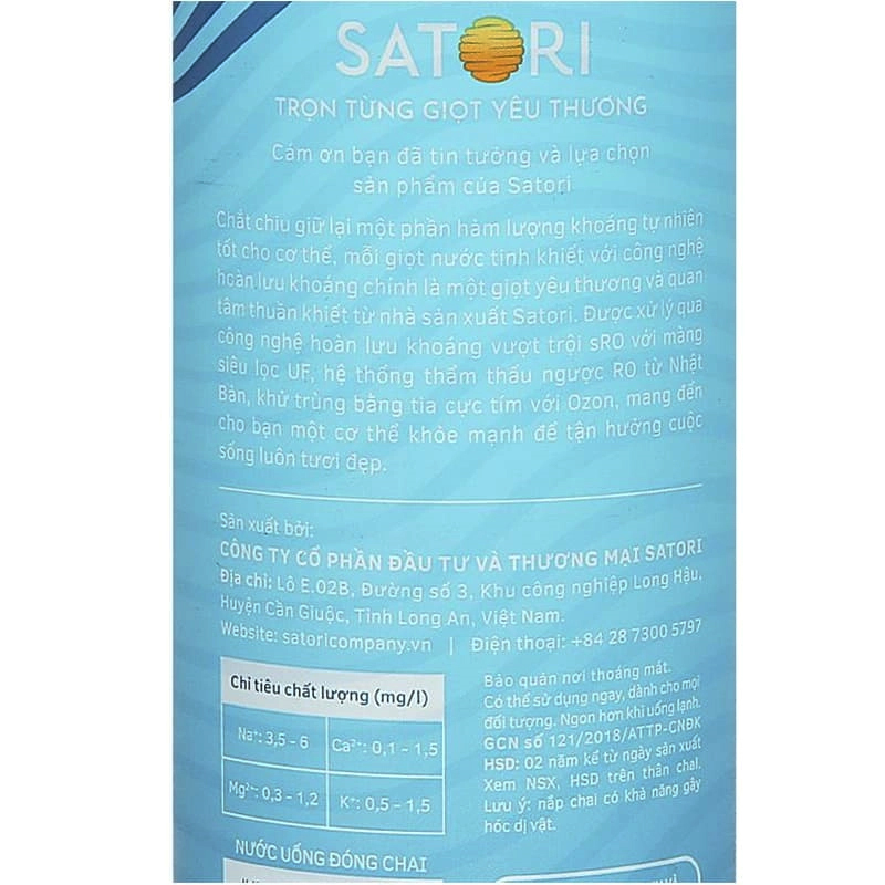 Nước tinh khiết Satori 350 ml 8