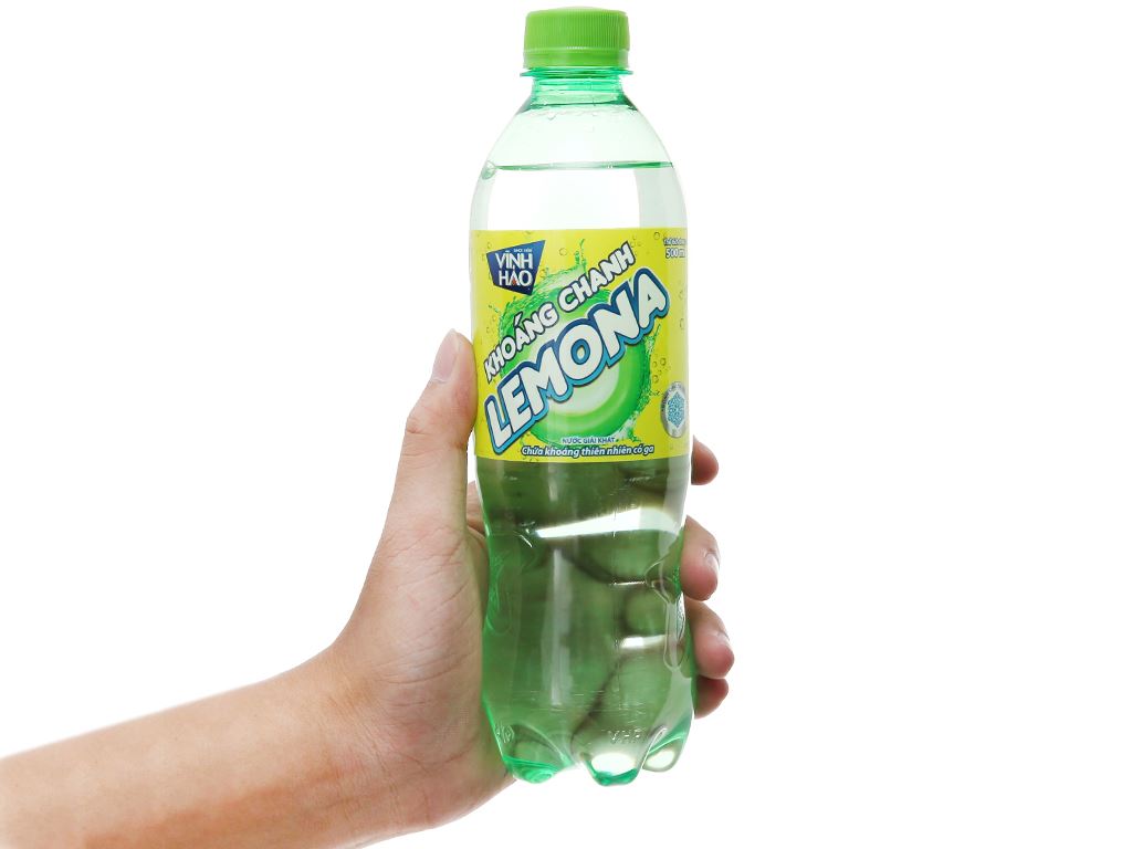 6 chai nước khoáng có ga Vĩnh Hảo Lemona vị chanh 500ml 7