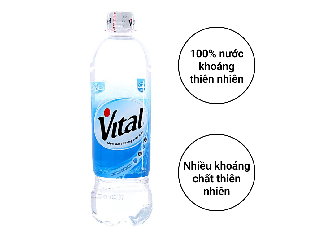 Thùng 24 chai nước khoáng Vital 500ml 2