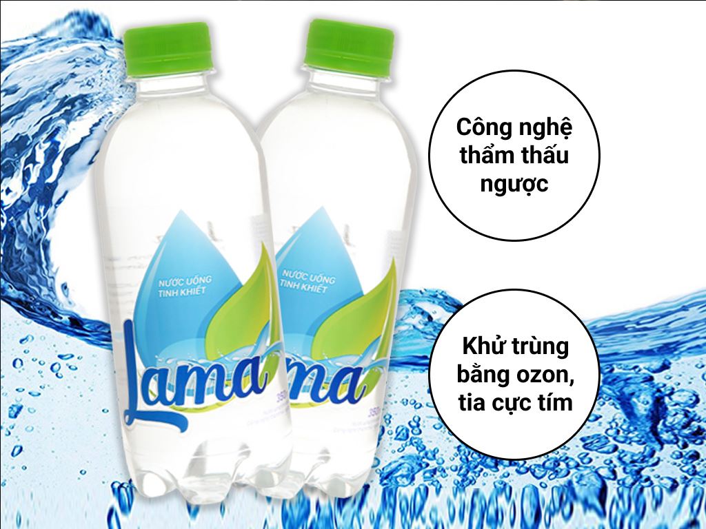 6 chai nước tinh khiết Lama 350ml 2