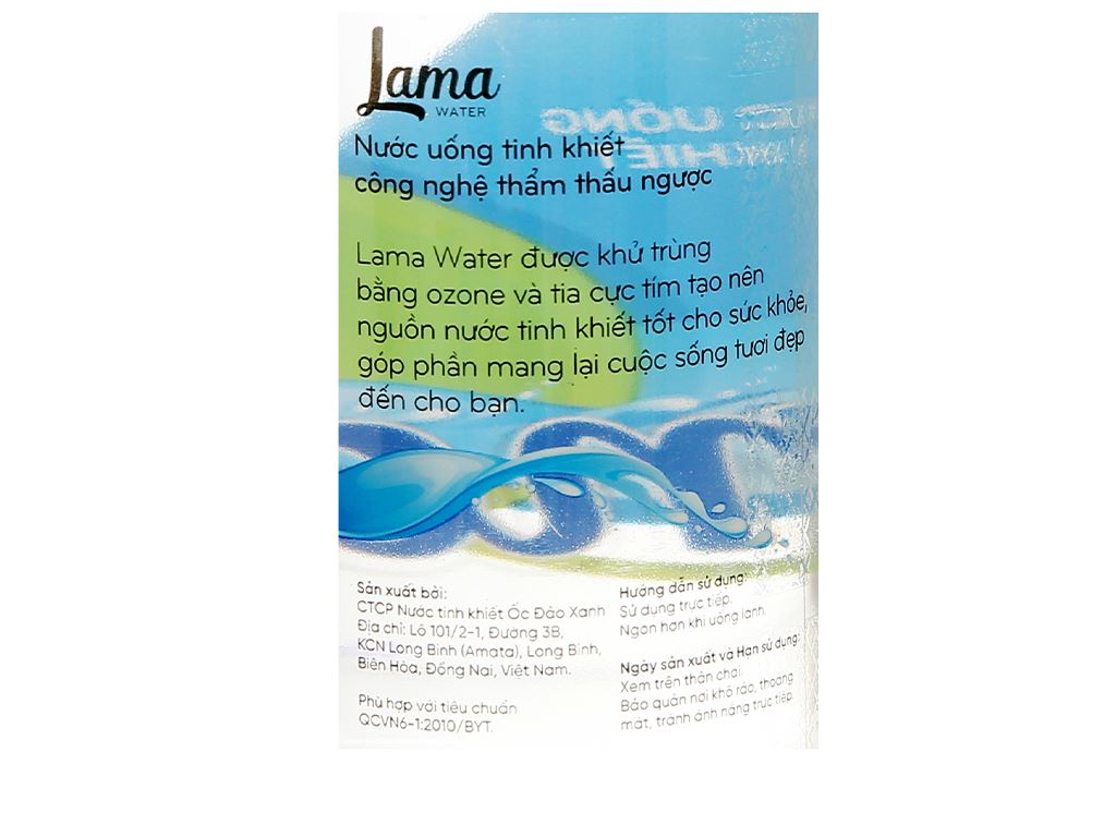 6 chai nước tinh khiết Lama 350ml 6