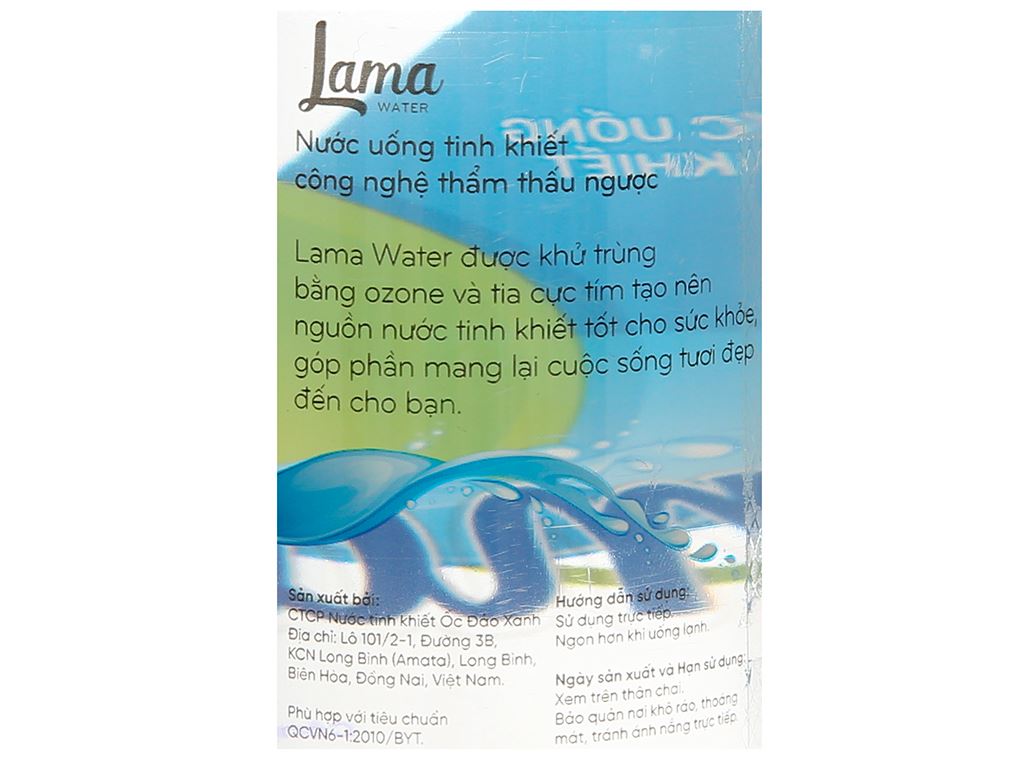 Thùng 24 chai nước tinh khiết Lama 500ml 5