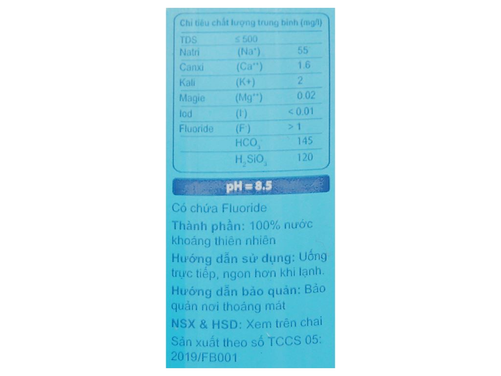 Thùng 24 chai nước khoáng Vikoda 500ml 5