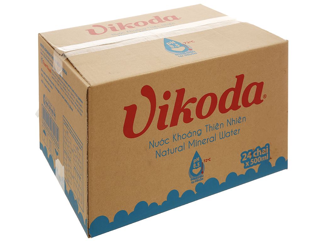Thùng 24 chai nước khoáng Vikoda 500ml 1
