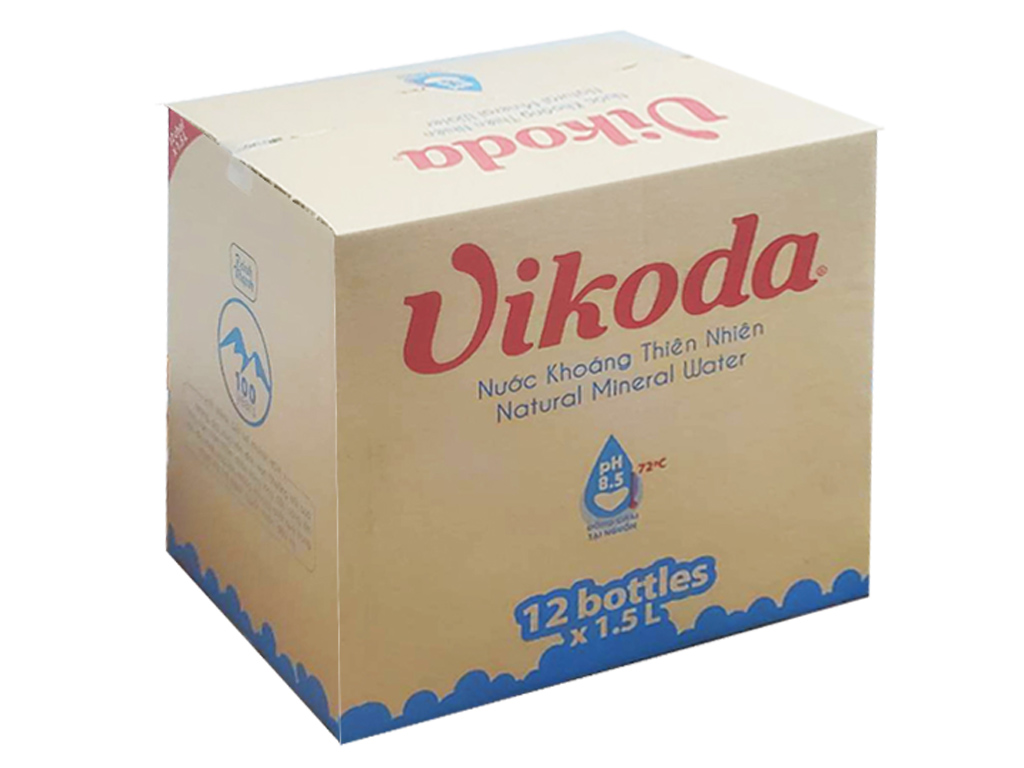Thùng 12 chai nước khoáng Vikoda 1.5 lít 1