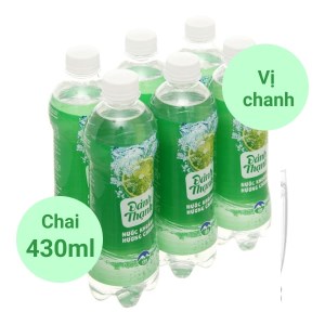 Lốc 6 chai nước khoáng Đảnh Thạnh vị chanh 430ml
