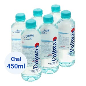 Lốc 6 chai nước uống i-on kiềm Fujiwa 450ml