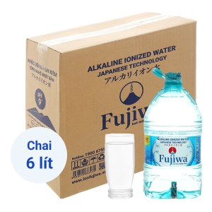 Thùng 2 chai nước uống i-on kiềm Fujiwa 6 lít