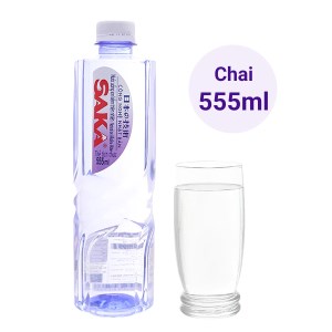 Nước uống i-on kiềm Saka 555ml