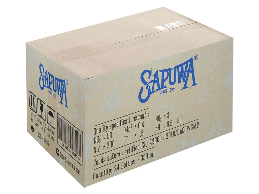Chai nước uống Sapuwa 330ml là sản phẩm nước uống đáp ứng nhu cầu sức khỏe và thể chất của bạn. Sản phẩm không chỉ có hương vị thơm ngon mà còn xuất xứ từ các nguồn nước sạch và tinh khiết. Hãy cùng thưởng thức và tận hưởng hương vị đặc biệt của chai nước Sapuwa 330ml.