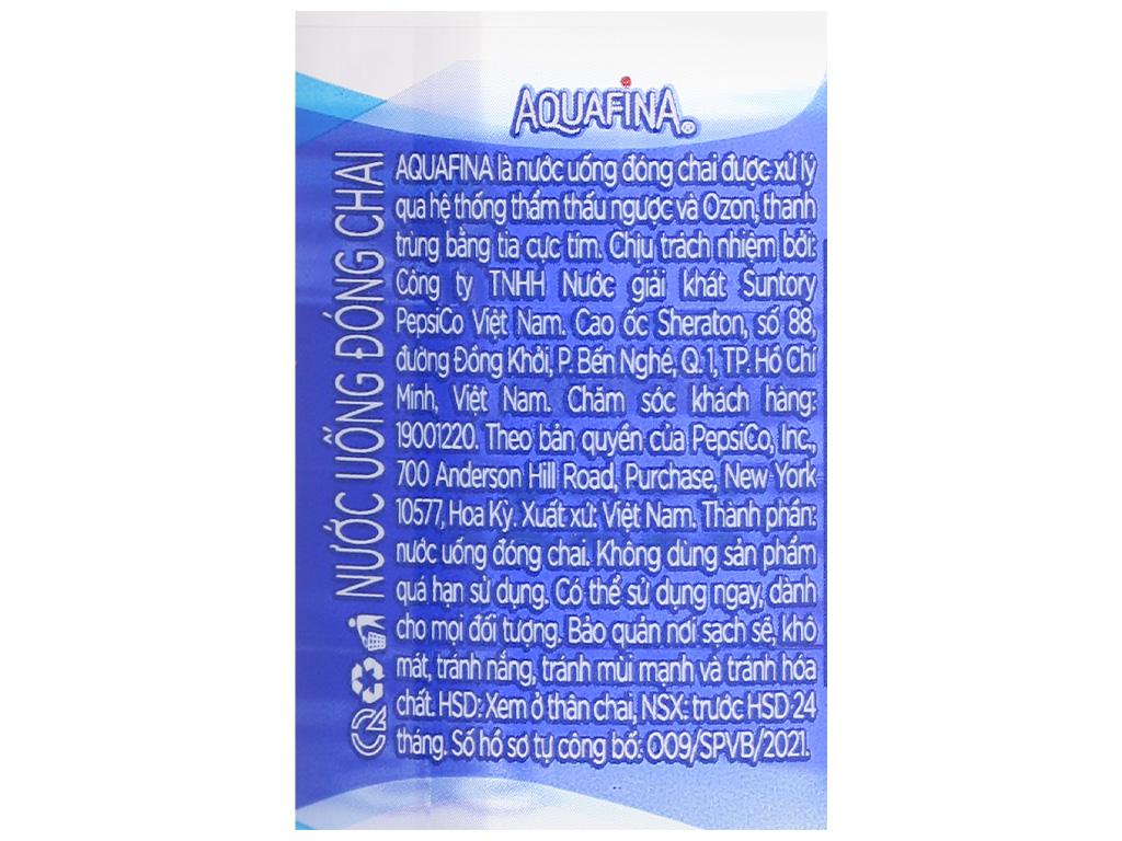 Thùng 24 chai nước tinh khiết Aquafina 355ml 106