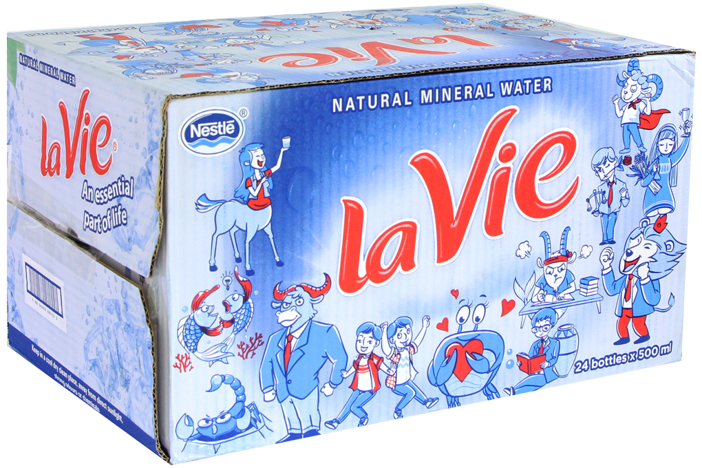 Nước khoáng Lavie chai 500ml (thùng 24 chai)