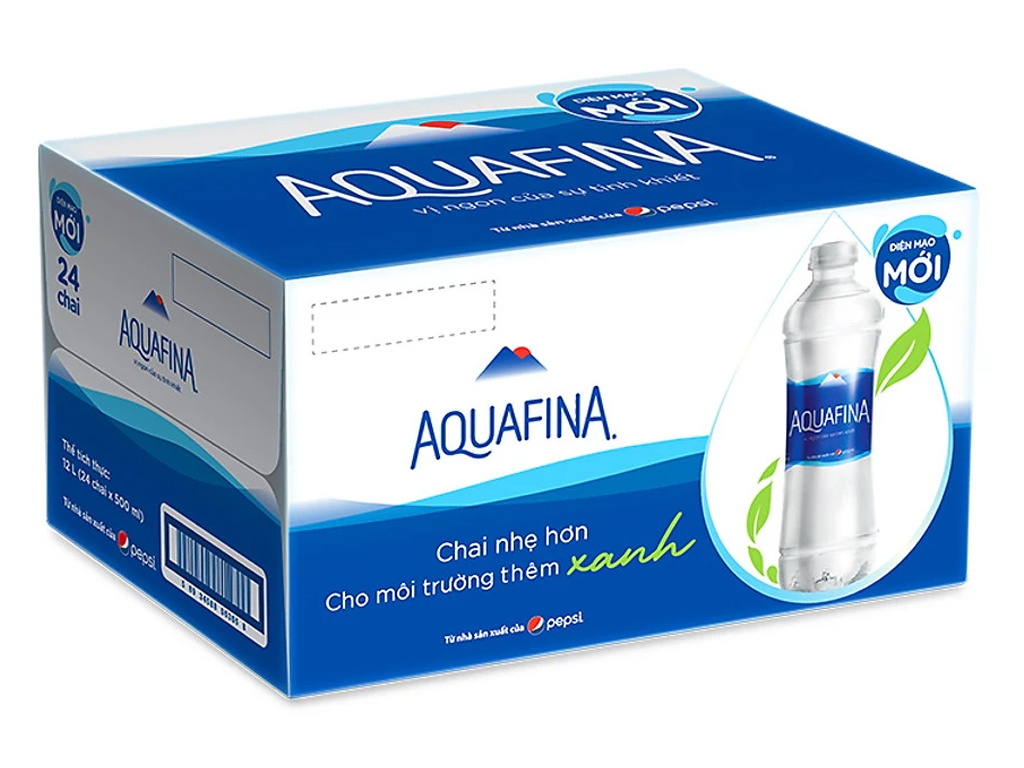Thùng 24 chai nước tinh khiết Aquafina 500ml