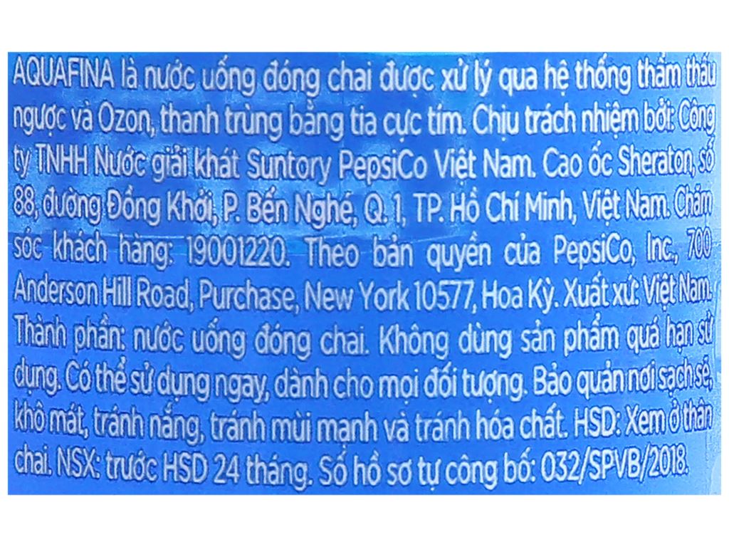 Thùng 24 chai nước tinh khiết Aquafina 500ml 8