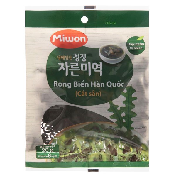 Rong Biển Khô Cắt Sẵn Miwon Gói 20G (Từ 1 Tuổi)