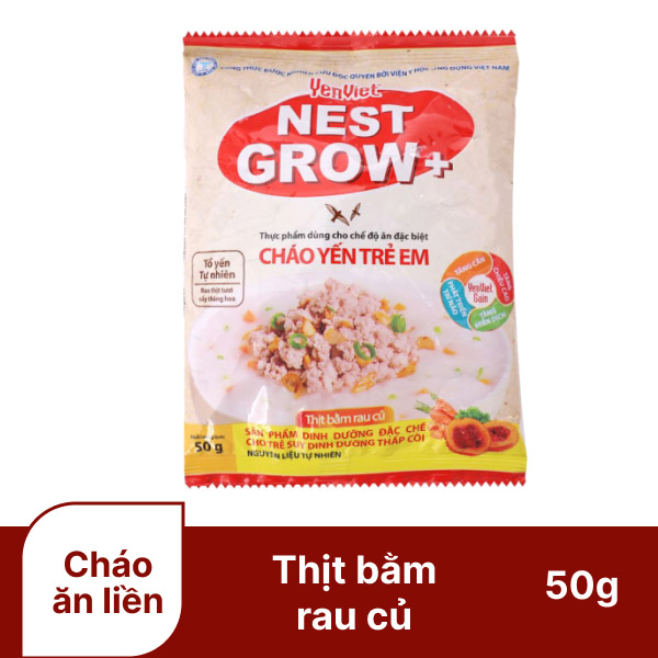 Cháo yến thịt rau củ Yến Việt Nest Grow+ 50g