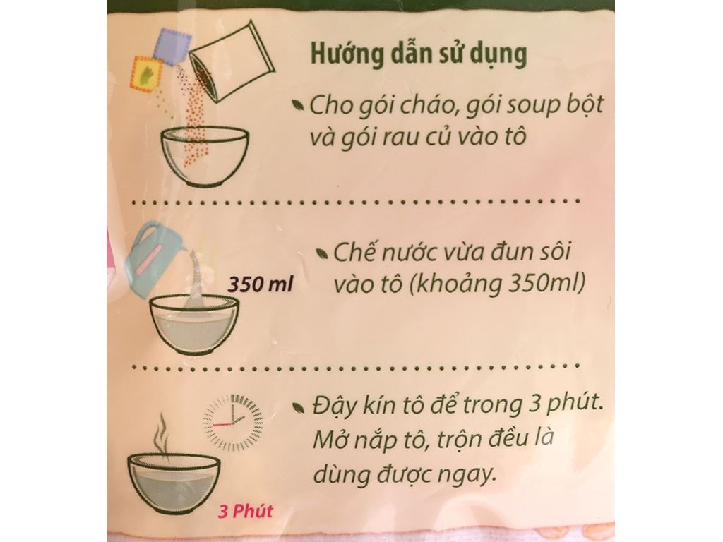 Cháo yến mạch Xuân An thịt bằm gói 40g 5