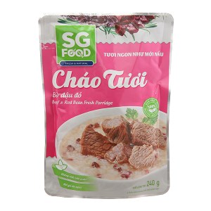 Cháo tươi bò đậu đỏ SG Food gói 240g