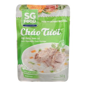 Cháo tươi thịt thăn rau củ SG Food gói 240g
