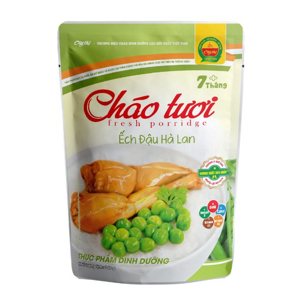 Cháo tươi Cây Thị vị ếch, đậu Hà Lan gói 240g (từ 7 tháng)