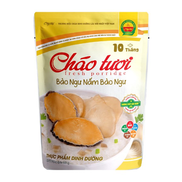 Cháo tươi Cây Thị vị bào ngư, nấm bào ngư gói 240g (từ 10 tháng)