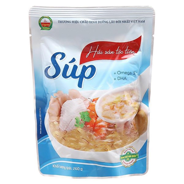 Súp Cây Thị Vị Hải Sản, Tóc Tiên Gói 260G (Từ 1 Tuổi)