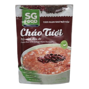 Cháo tươi SG Food nếp cẩm đậu đỏ gói 240g