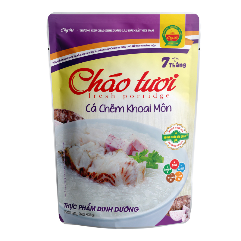 Cháo tươi Cây Thị vị cá chẽm, khoai môn