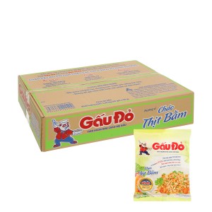 Thùng 50 gói cháo thịt bằm Gấu Đỏ 50g