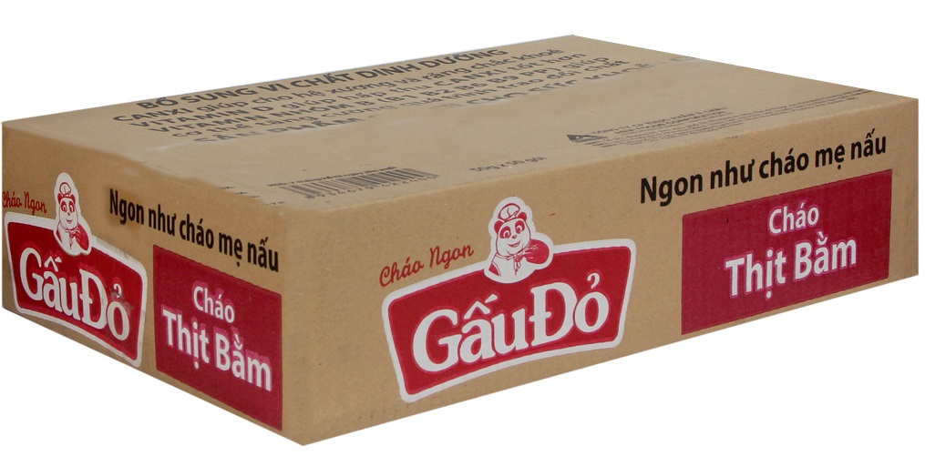 Cháo ngon Gấu Đỏ hương vị cháo thịt bằm 50g (thùng 30 gói)
