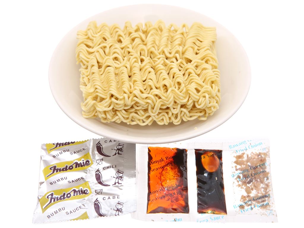 Mì xào khô Indomie Mi Goreng Pedas vị cay nồng gói 79g 11