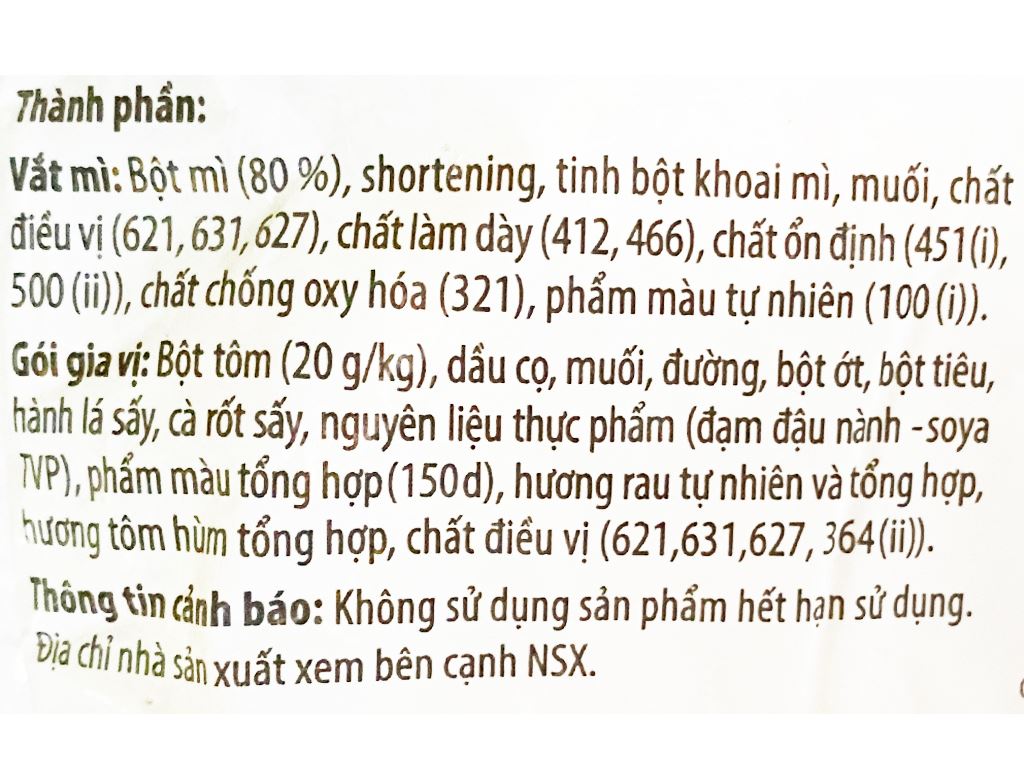 Mì 3 Miền tôm hùm gói 65g 5