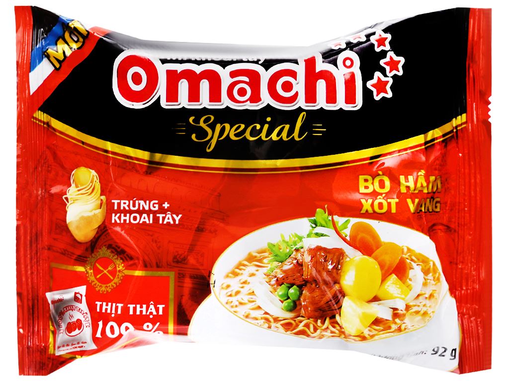 Mì Omachi Bò Hầm Sốt Vang - Hương Vị Đậm Đà Khó Quên