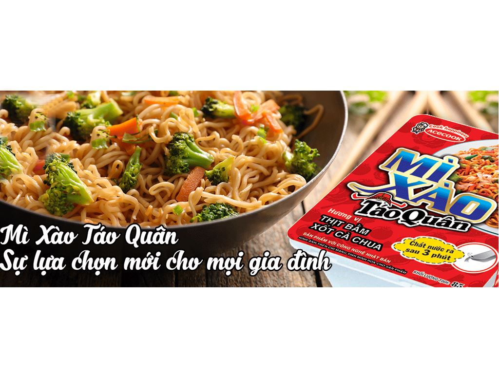 Thùng 18 khay mì xào Táo Quân vị thịt bằm xốt cà 85g 3