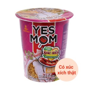 Hủ tiếu mì Yes Mom thịt bằm ly 76g (có cây xúc xích thật)