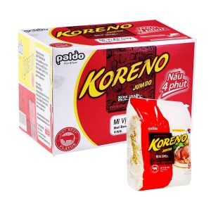 Thùng 10 túi mì Koreno Jumbo vị bò cay 1kg